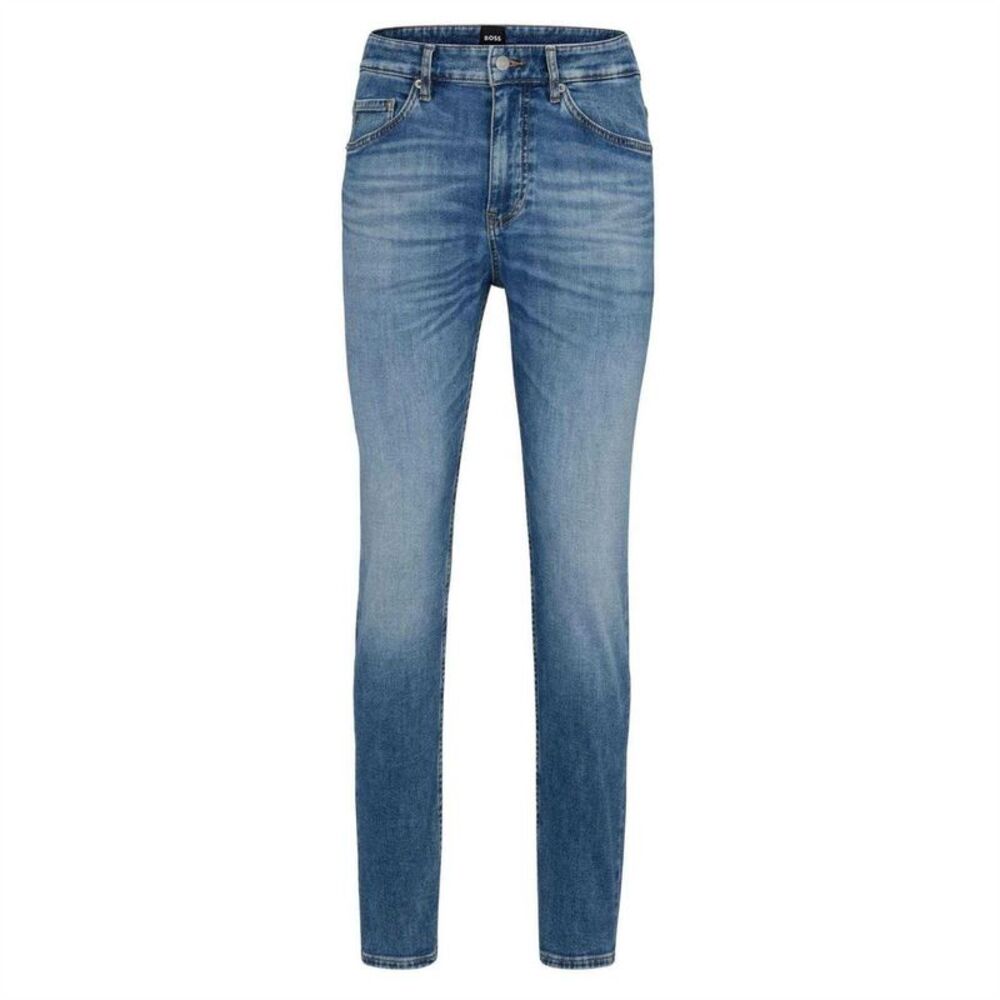 Boss Mens Leather Patch Jeans / Turquoise